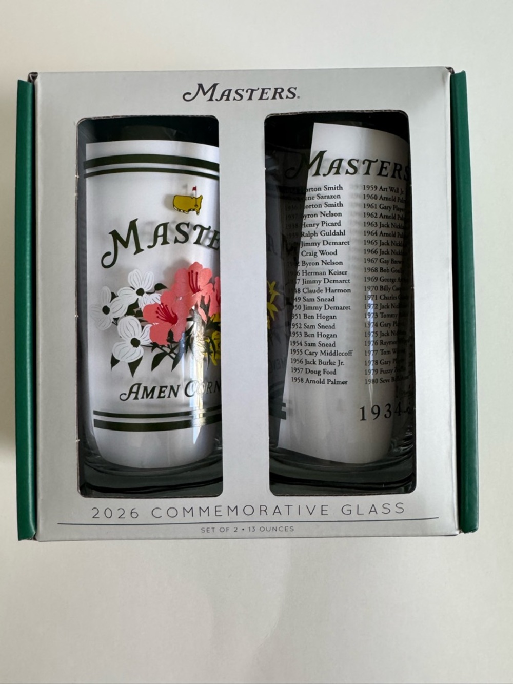 Masters 2026 Amen Corner Commemorative Glasses - set of two
